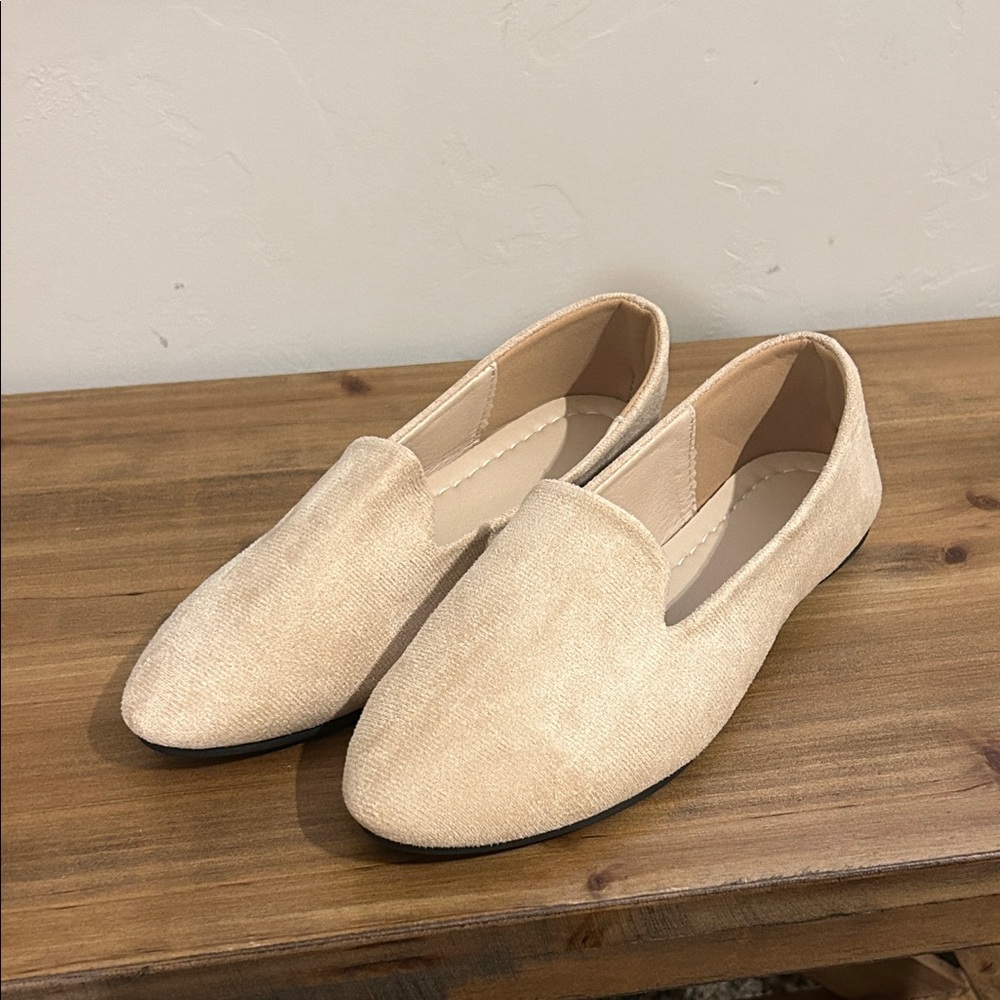Beige Slip-On Loafers